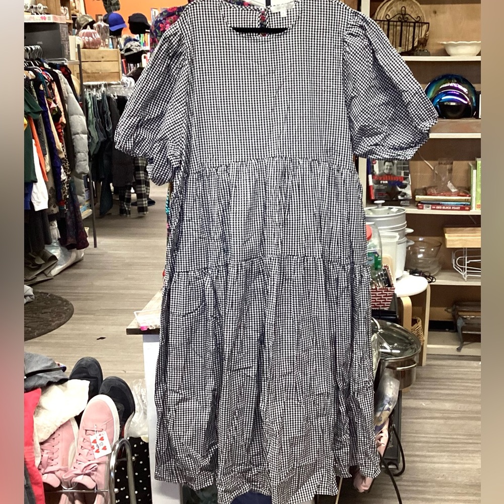 Women’s NWT gingham ANTHROPOLOGIE ERI + ALI plus size maxi dress / size 3X